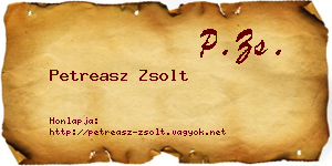 Petreasz Zsolt névjegykártya